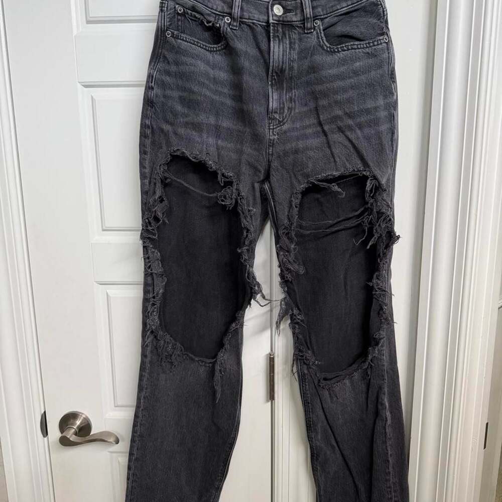 American Eagle Outfitters Black Ripped Jeans